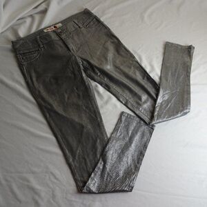 1st Kiss Juniors Silver Skinny Pants Size 5